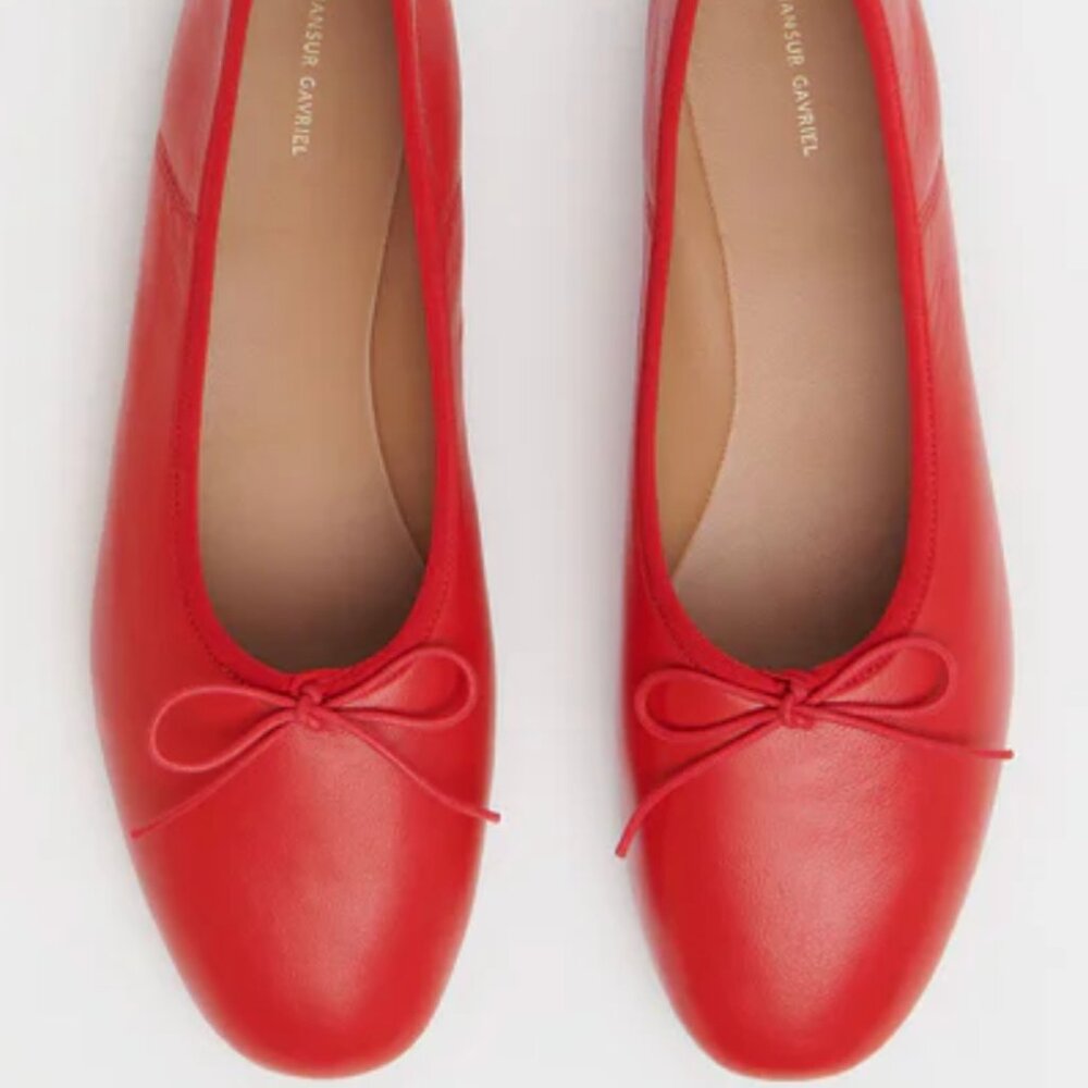 Mansur Gavriel Dream Ballerina Flat in Flamma, Size 39